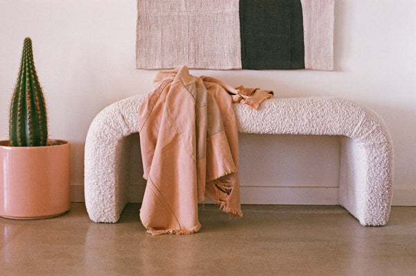 Overdyed Patch Blanket - Pink