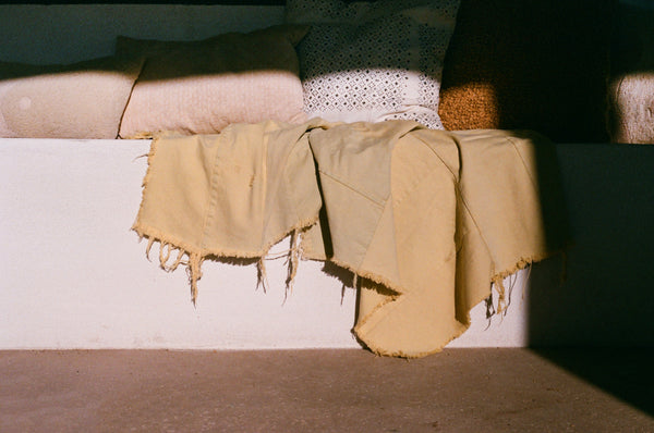 Overdyed Patch Blanket - Yellow