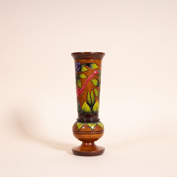 Hand-carved Wood Vessel - Flamingo