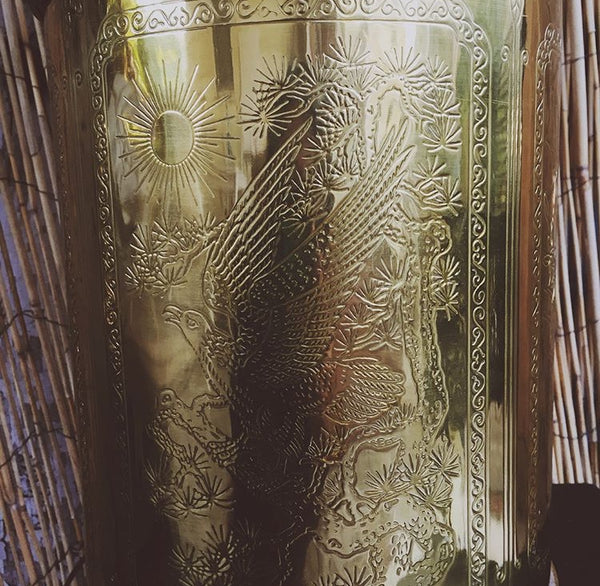 Chinoiserie Brass Table Lamp