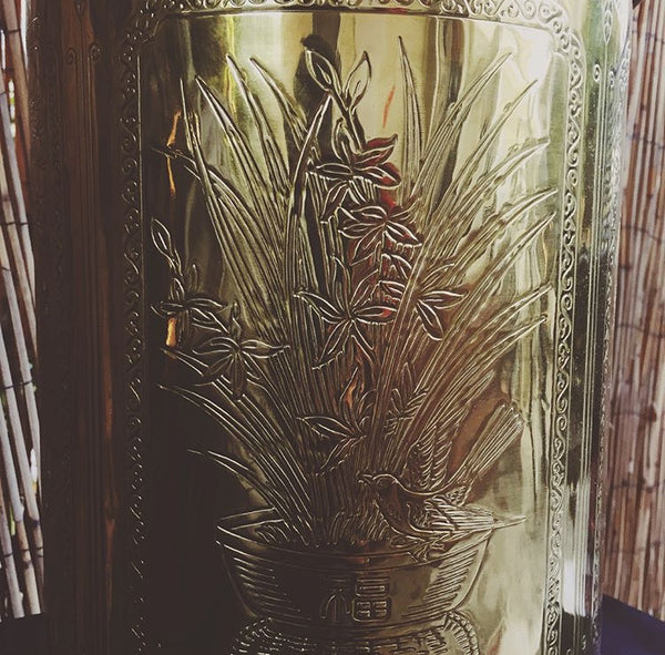 Chinoiserie Brass Table Lamp