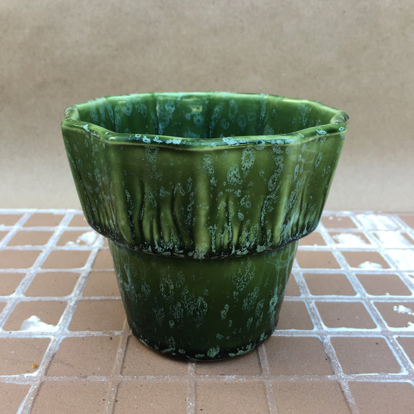 4.5" Vintage McCoy Green Wave Pot