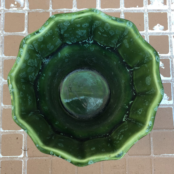 4.5" Vintage McCoy Green Wave Pot