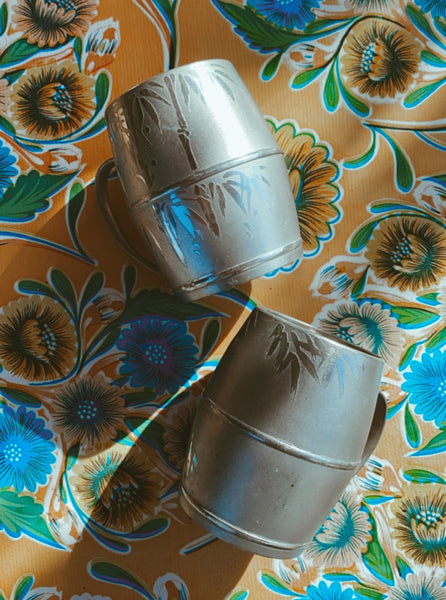 Vintage Metal Tiki Mule Cups