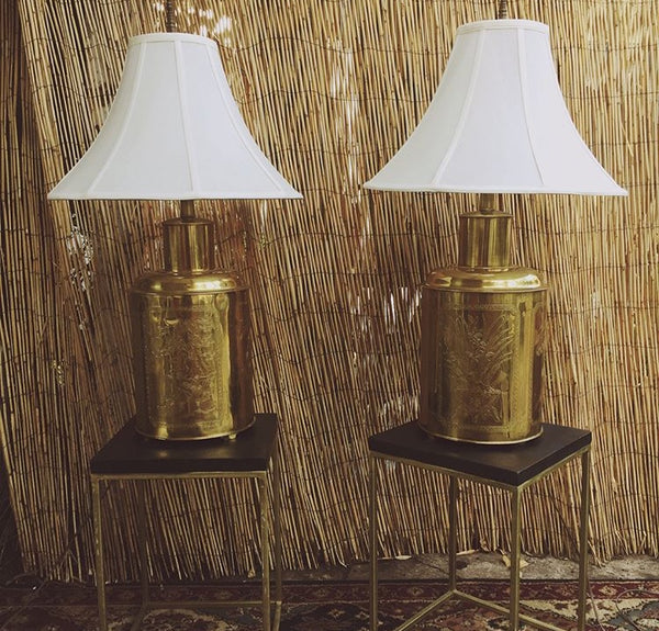 Chinoiserie Brass Table Lamp