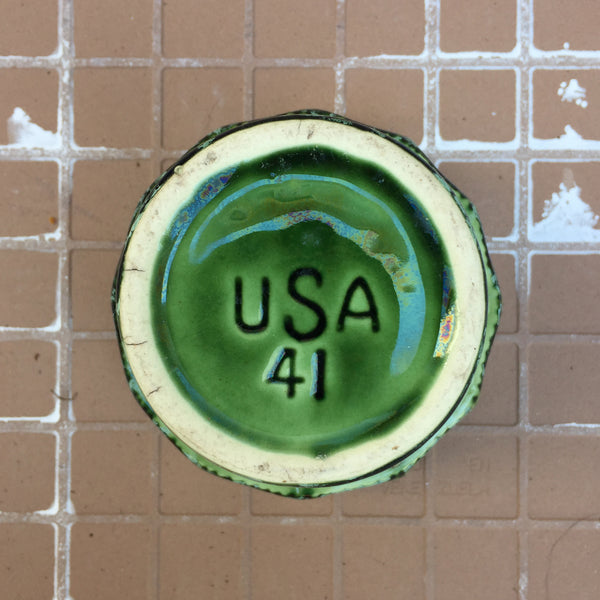 4.5" Vintage McCoy Green Wave Pot