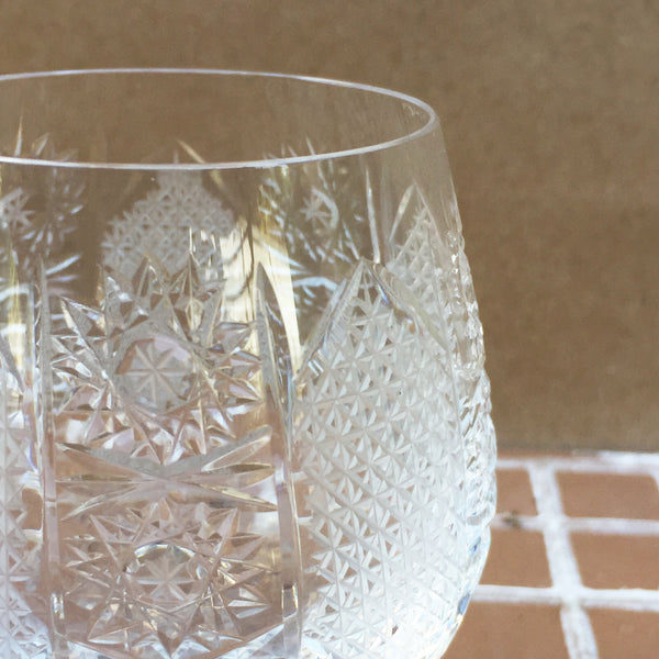 Sunflower Crystal Brandy Glass