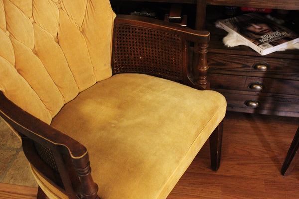 Pintuck Velvet Armchair